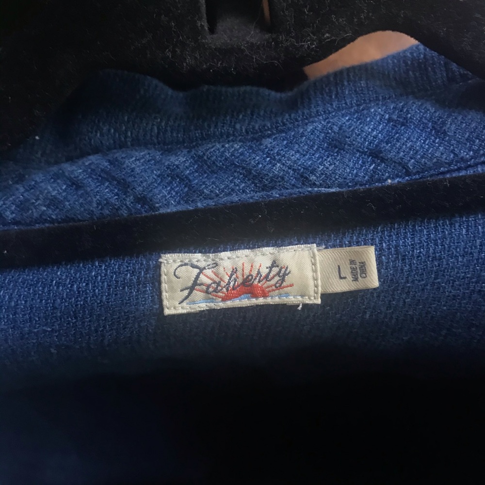Faherty Button-Front Maxi Shirt Dress in Royal Blue - Picture 8 of 12